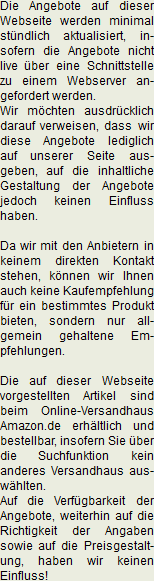 Wichtige Hinweise zu den Angeboten auf dieser Seite beachten! Diese Infos sind unter nachfolgenden Linkverweis erreichbar!